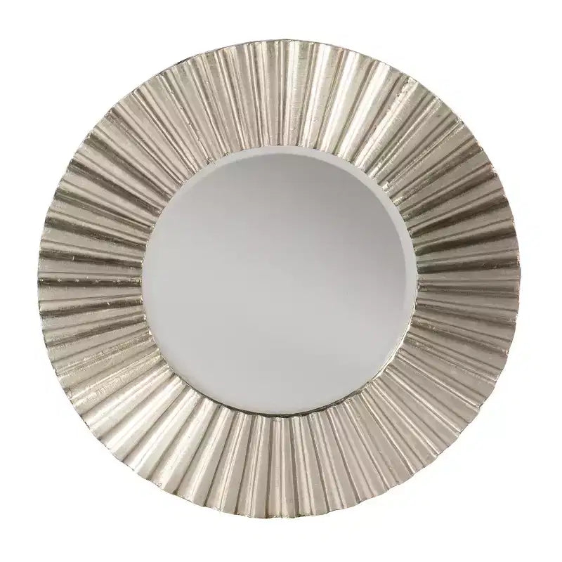 Hessmer Round Decorative Mirror - Silver - SEI