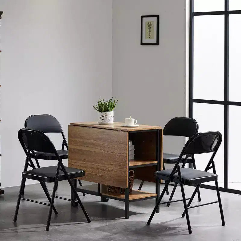 Karl Home | Chaises de bureau pliantes rembourrées en plastique / résine Ensemble de chaises pliantes (lot de 4)