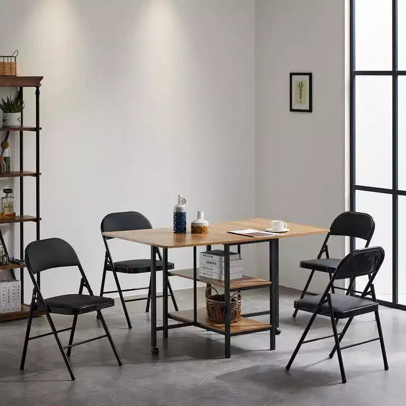 Karl Home | Chaises de bureau pliantes rembourrées en plastique / résine Ensemble de chaises pliantes (lot de 4)