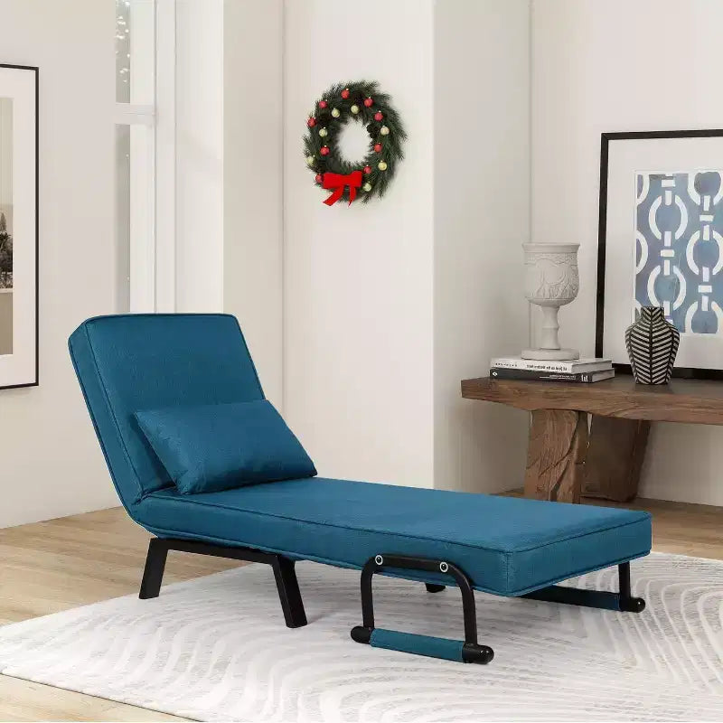 Fauteuil convertible TYBOATLE pour adultes avec dossier réglable sur 5 positions et oreiller, canapé-lit futon individuel confortable pour appartement, bureau