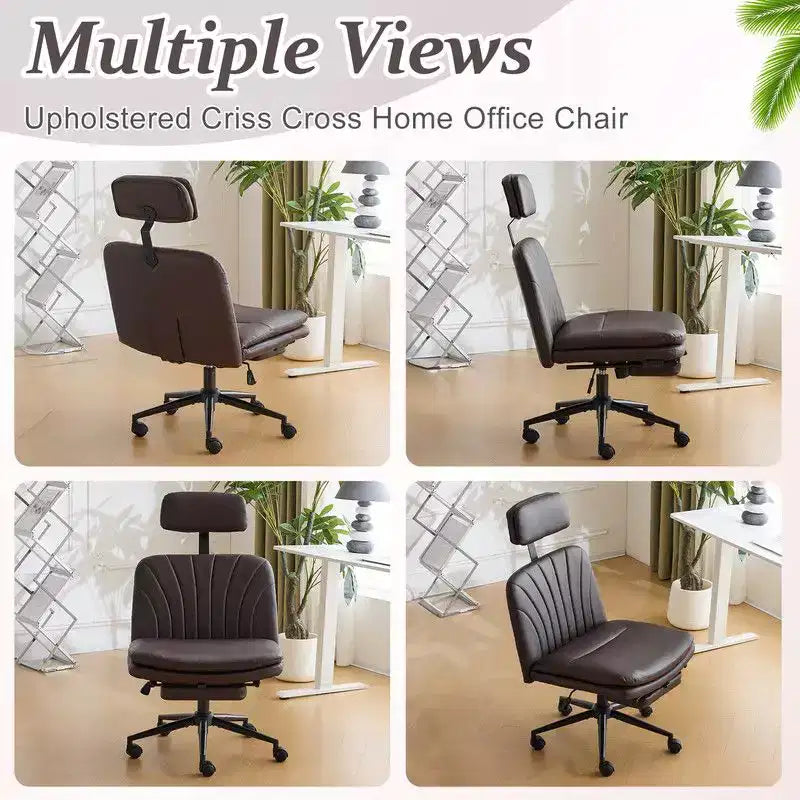 Karl Home | Chaise de bureau blanche de 24,41 pouces
