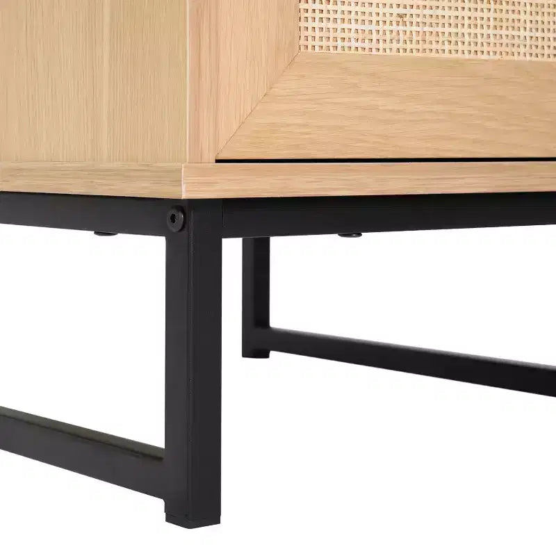 Table de Chevet/Table de Nuit en Bois de Style Mid-Century Moderne Merrick Lane avec Tiroir et Étagère