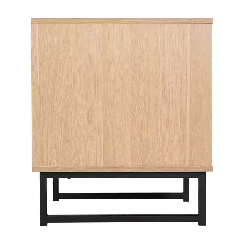 Table de Chevet/Table de Nuit en Bois de Style Mid-Century Moderne Merrick Lane avec Tiroir et Étagère