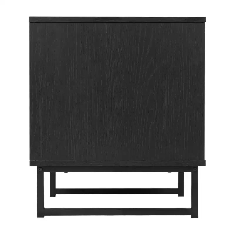 Table de Chevet/Table de Nuit en Bois de Style Mid-Century Moderne Merrick Lane avec Tiroir et Étagère