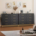 8 drawer dresser with metal handles, modern wooden chest of drawers with deep drawers, anti-tip device, suitable for closet, living room, bedroom