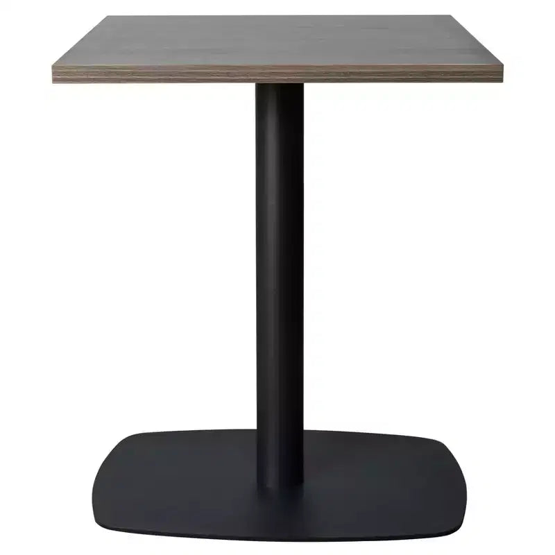 Table à manger carrée Leisuremod Vail de 24 pouces avec plateau en MDF et base carrée en acier pour la cuisine, la salle à manger et le pub