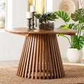 bali & pari Caribic Modern Slatted Acacia Wood Dining Table