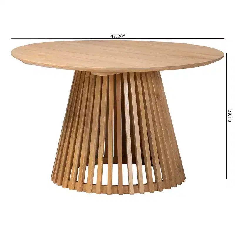 Table à manger bali & pari Caribic moderne en bois d'acacia à lattes