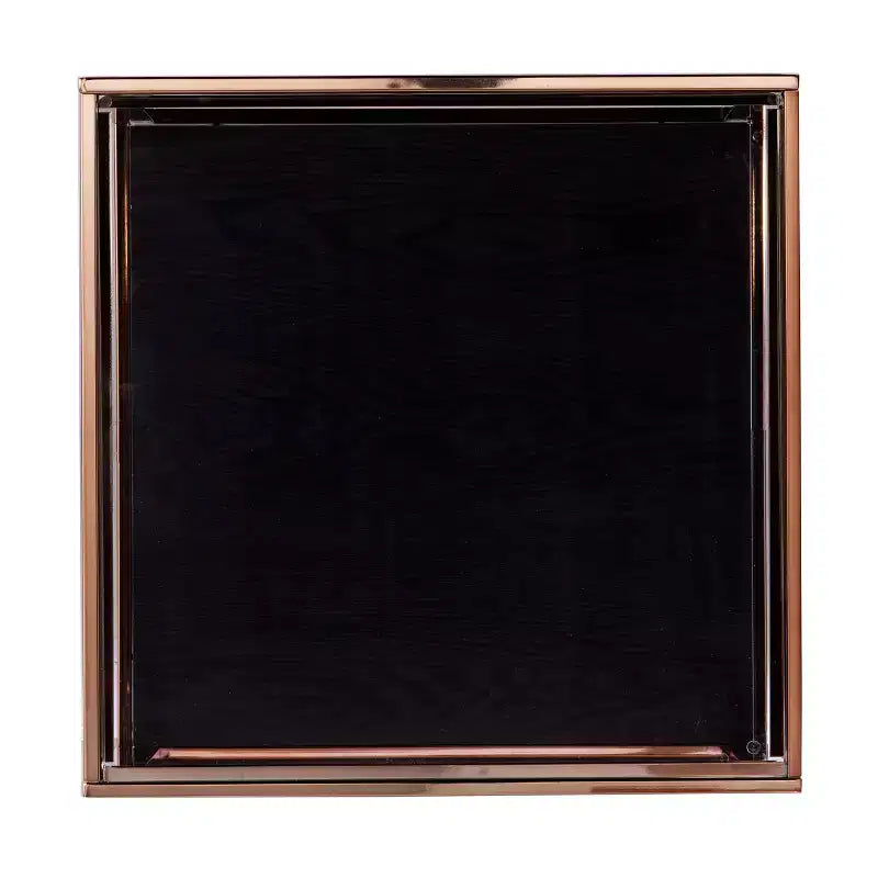Table d'appoint Lexina avec plateau en verre – Champagne – SEI