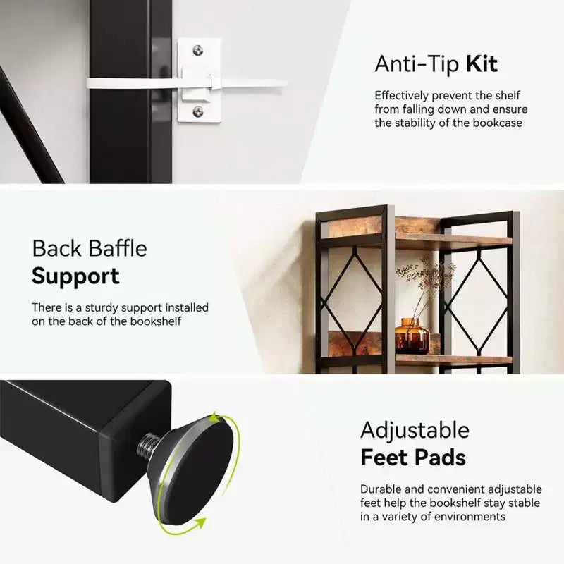 MAYEERTY Étagère polyvalente à 7 niveaux pour livres, décoration et essentiels de cuisine et salle de bain