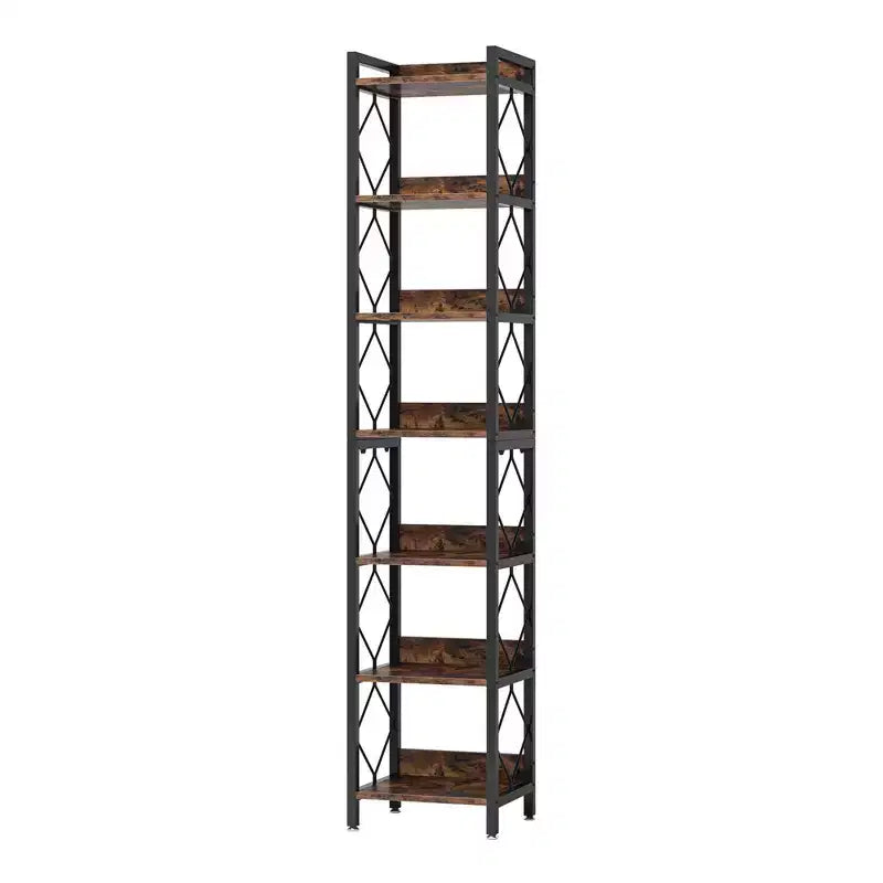 MAYEERTY Étagère polyvalente à 7 niveaux pour livres, décoration et essentiels de cuisine et salle de bain