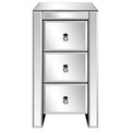 Karl Home 3-Drawer Silver MDF 11.81in. W Nightstands