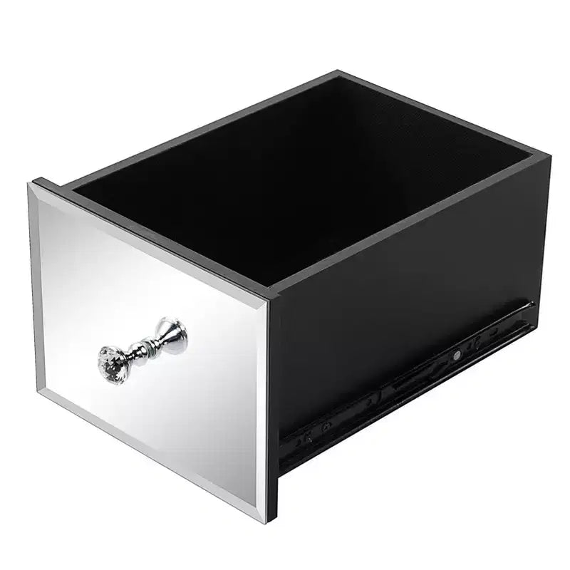 Table de chevet Karl Home en MDF argenté à 3 tiroirs de 30 cm de large