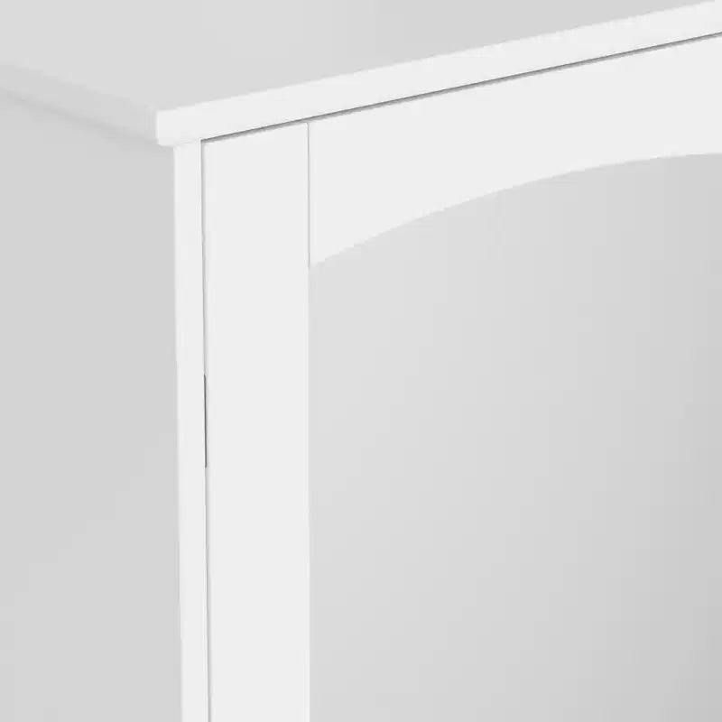 Meuble haut de salle de bain VECELO avec miroir, armoire de toilette murale avec porte et étagères ouvertes, étagères réglables, blanc
