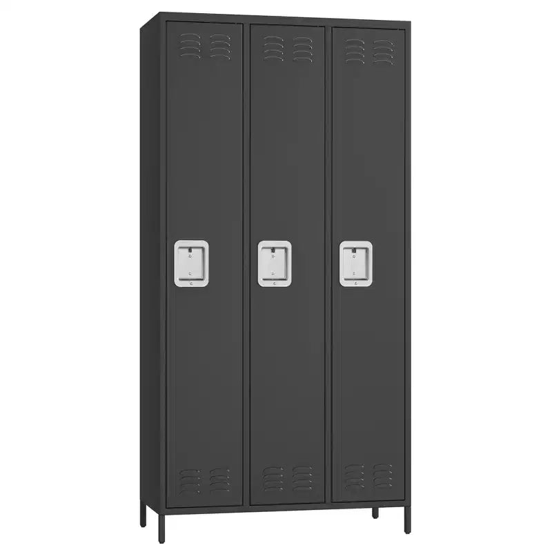 Casier à 3 portes pour employés de bureau, combinaison de casiers de rangement en métal, casier métallique verrouillable pour employés avec porte, casiers de rangement industriels