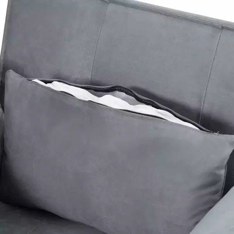 MAYEERTY 34.3 Fauteuil convertible en velours avec dossier réglable sur 3 positions