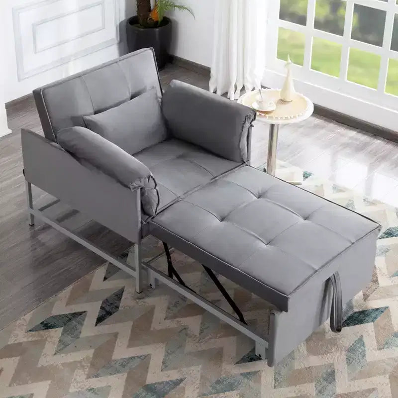 MAYEERTY 34.3 Fauteuil convertible en velours avec dossier réglable sur 3 positions