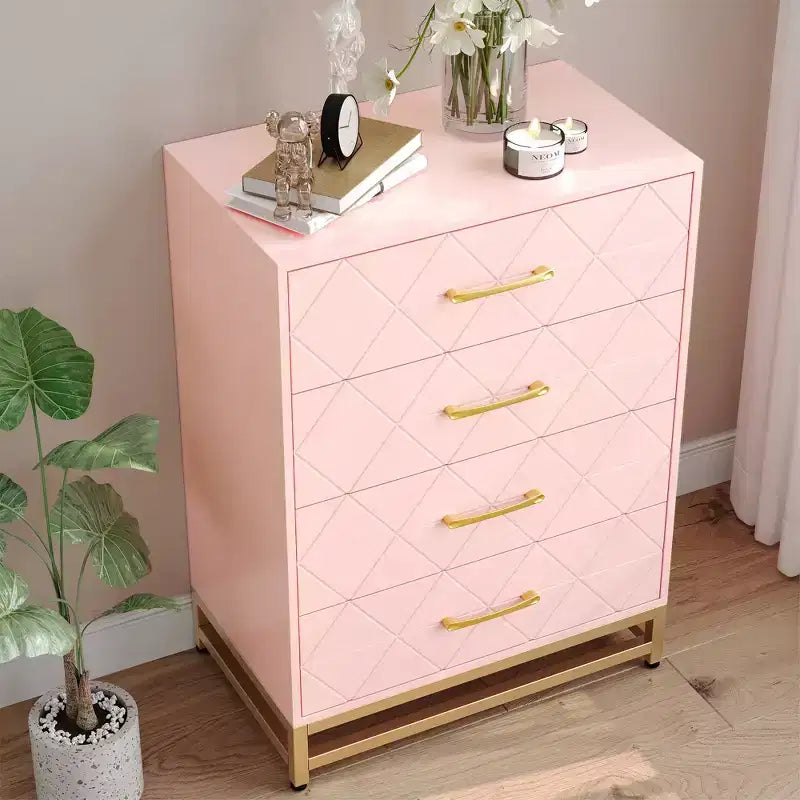 Commode moderne Zstar à 4 tiroirs pour placard, couloir, salon