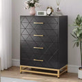 Zstar Modern 4 Drawer Dresser for Closet Hallway, Living Room