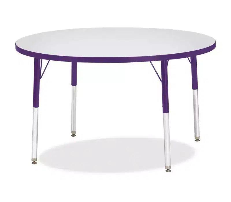 Jonti-Craft Berries Elementary Height Color Edge Round Table 42 x 42 in Purple