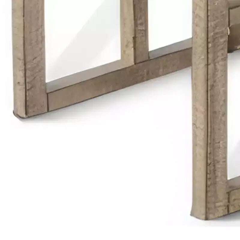 Royal Hampton Ensemble de 3 tables gigognes d'appoint | Structure géométrique | Bois d'acajou massif