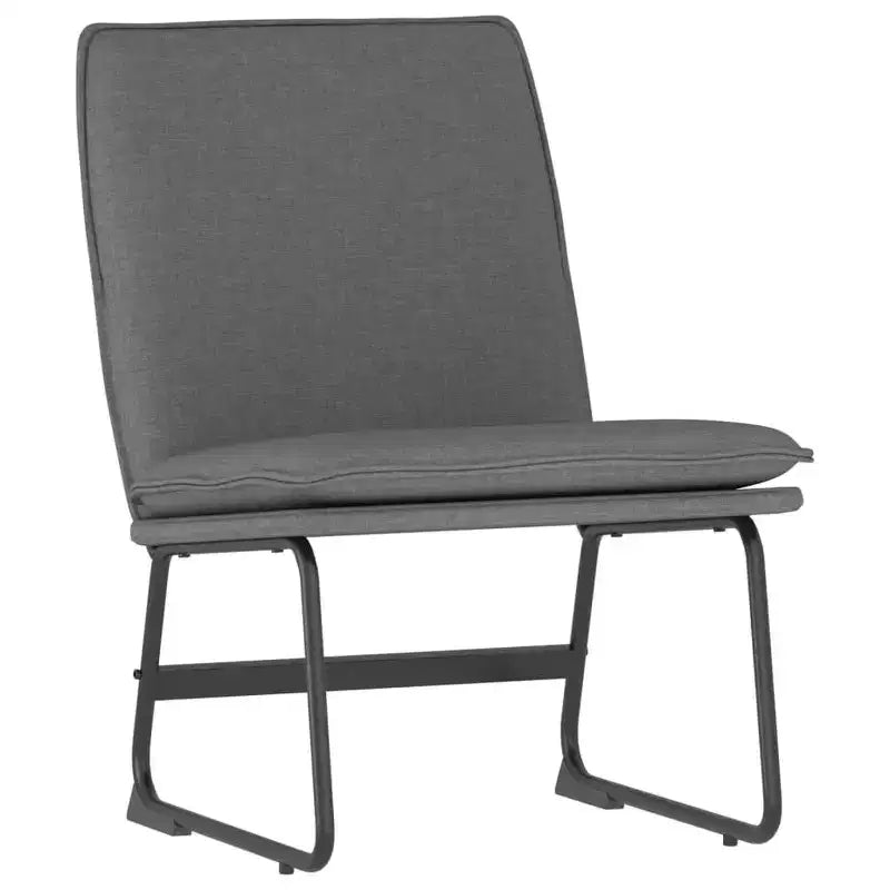 vidaXL Lounge Chair Dark Grey - Upholstered Single Accent Armless Chair for Living Room Bedroom Office
