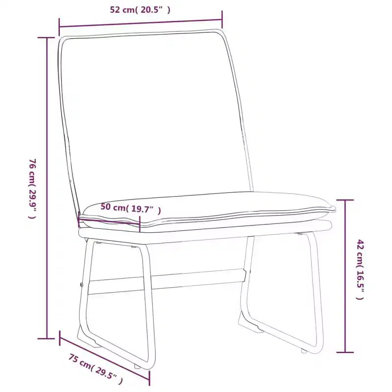 vidaXL Fauteuil de relaxation gris foncé - Chaise d'appoint sans accoudoirs rembourrée pour salon, chambre, bureau