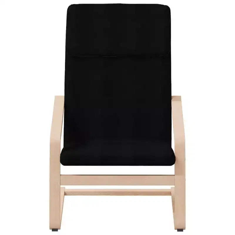 vidaXL Chaise Fauteuil Fauteuil d'appoint Meuble de salon avec repose-pieds Tissu - Noir