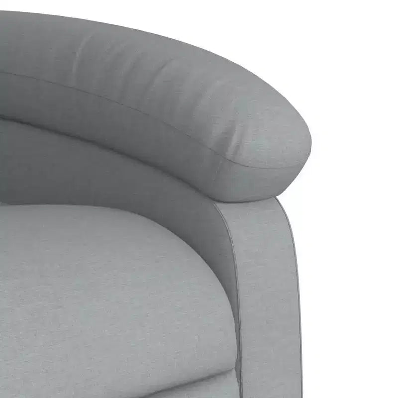 vidaXL Fauteuil inclinable électrique releveur, Tissu gris clair - Fauteuil avec réglage motorisé pour personnes âgées, Assise spacieuse