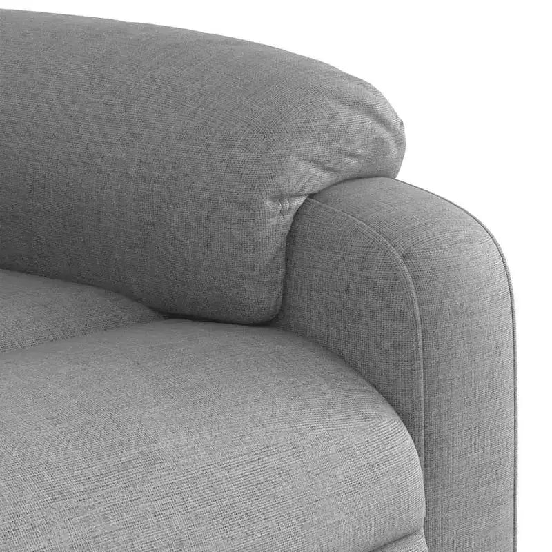 vidaXL Fauteuil de massage électrique Gris clair, Fauteuil inclinable avec massage vibrant, Poche latérale, Confort en tissu