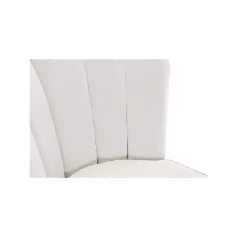 Meridian Furniture, Tabouret Lily en Velours Crème, Lot de 2