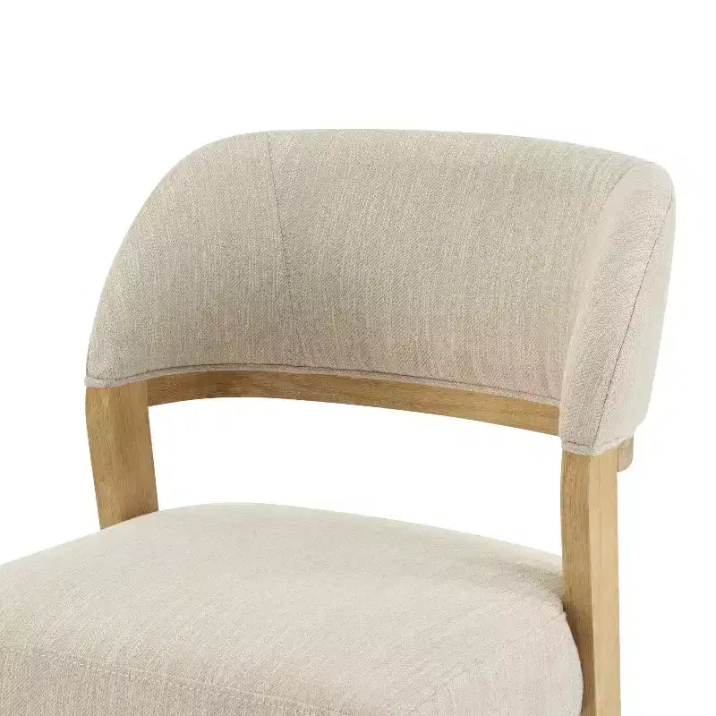 Lot de 2 chaises de salle à manger modernes rembourrées en bois d'hévéa Xayah Christopher Knight Home