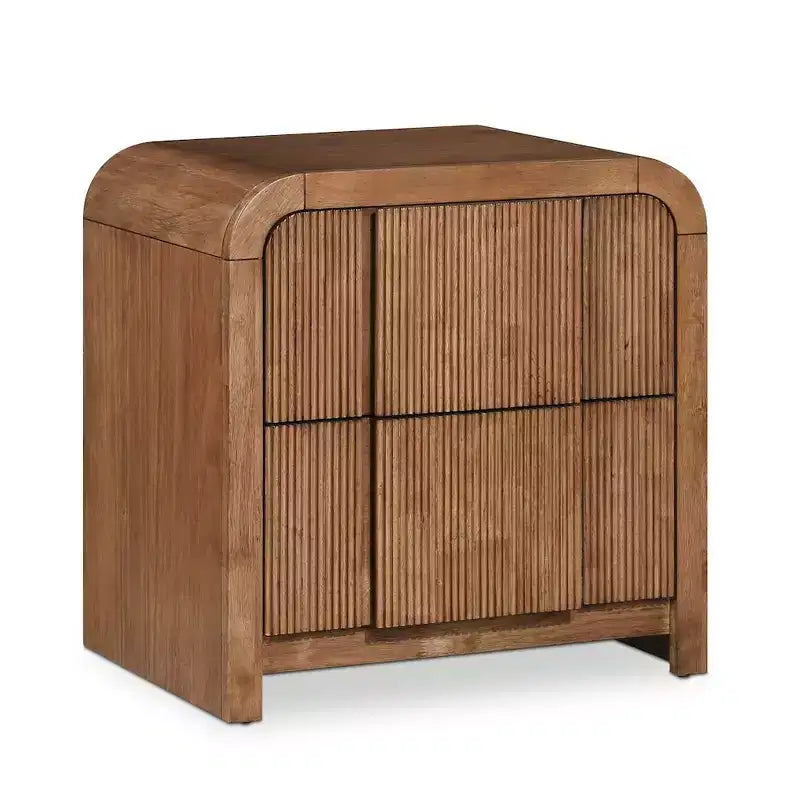 Meridian Furniture, Table de Chevet Cannelée