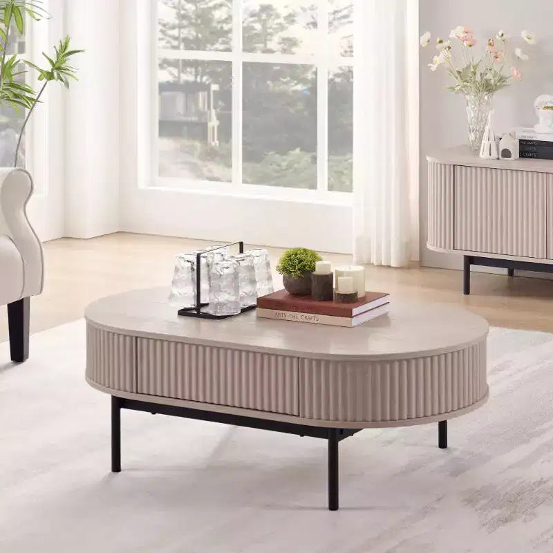 Table basse moderne à profil courbé Unipaws