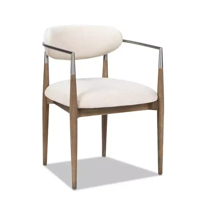 Jennifer Taylor Home Artemis Mixed Material Upholstered Dining Arm Chair