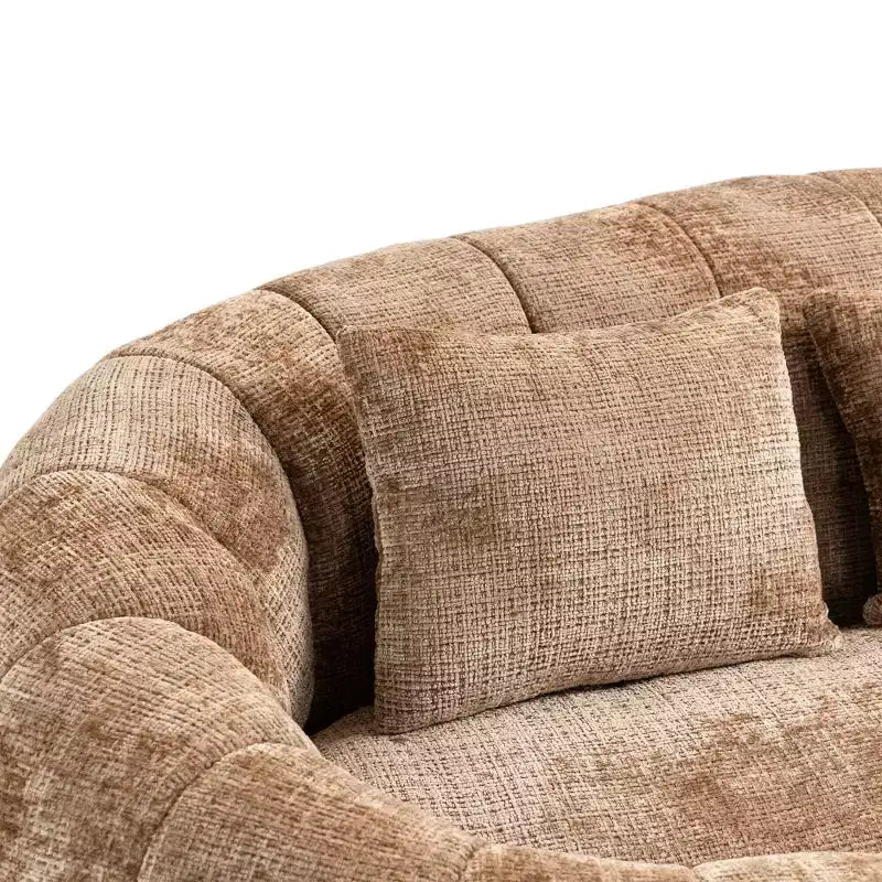 MAYEERTY Canapé Pouf Chenille Haut Dossier pour Intérieur et Extérieur