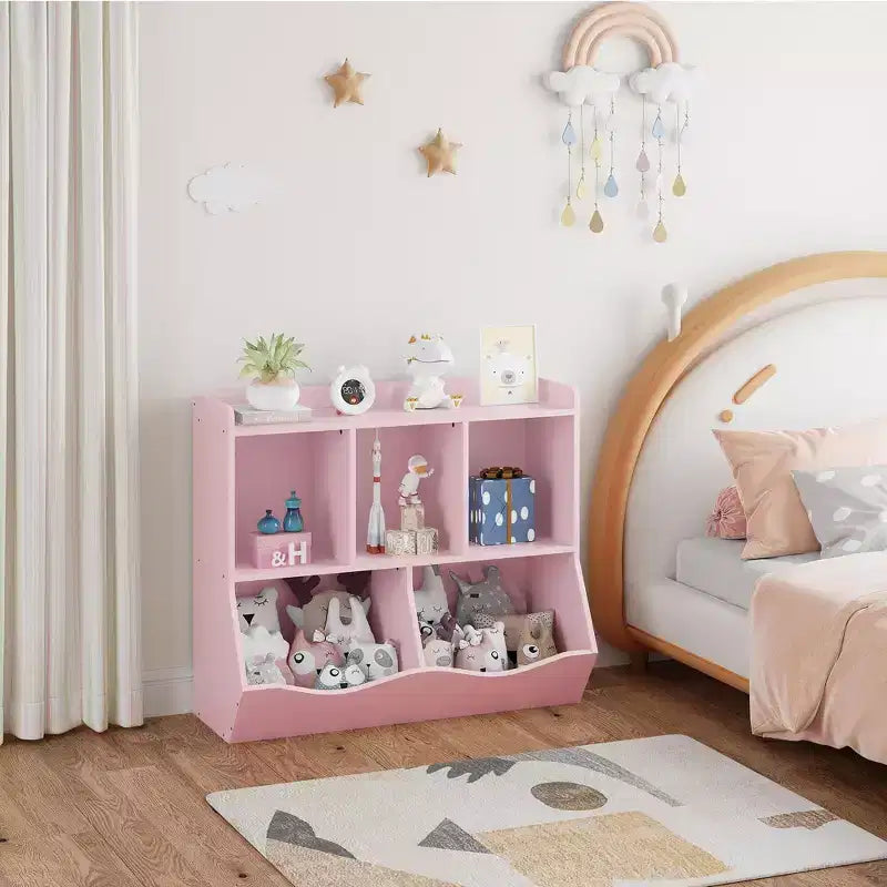 Bibliothèque enfant GustoWave, étagère à livres pour enfants, rangement de jouets, étagère à jouets pour enfants, armoire de rangement, idéale pour la salle de jeux, le salon, la chambre d'enfant.