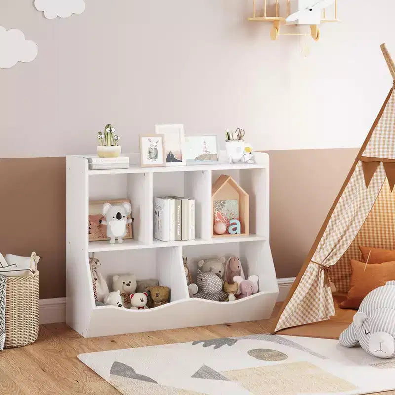 Bibliothèque enfant GustoWave, étagère à livres pour enfants, rangement de jouets, étagère à jouets pour enfants, armoire de rangement, idéale pour la salle de jeux, le salon, la chambre d'enfant.