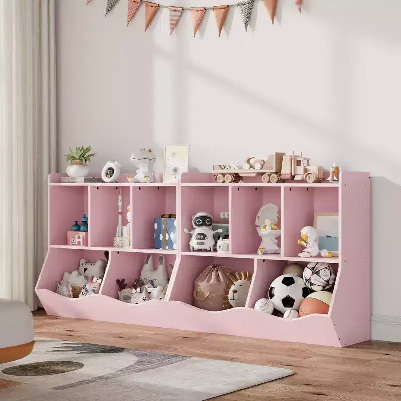 Bibliothèque enfant GustoWave, étagère à livres pour enfants, rangement de jouets, étagère à jouets pour enfants, armoire de rangement, idéale pour la salle de jeux, le salon, la chambre d'enfant.