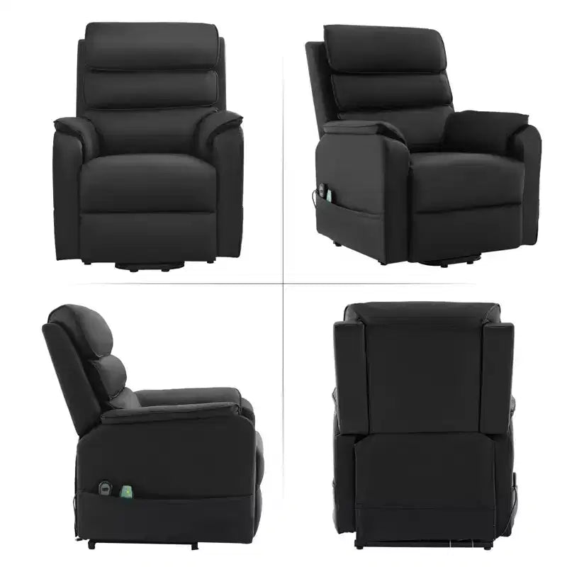 Fauteuils inclinables électriques LIKEPAY Power Lift en cuir PU avec 2 poches latérales, fauteuil de massage releveur avec massage 8 points