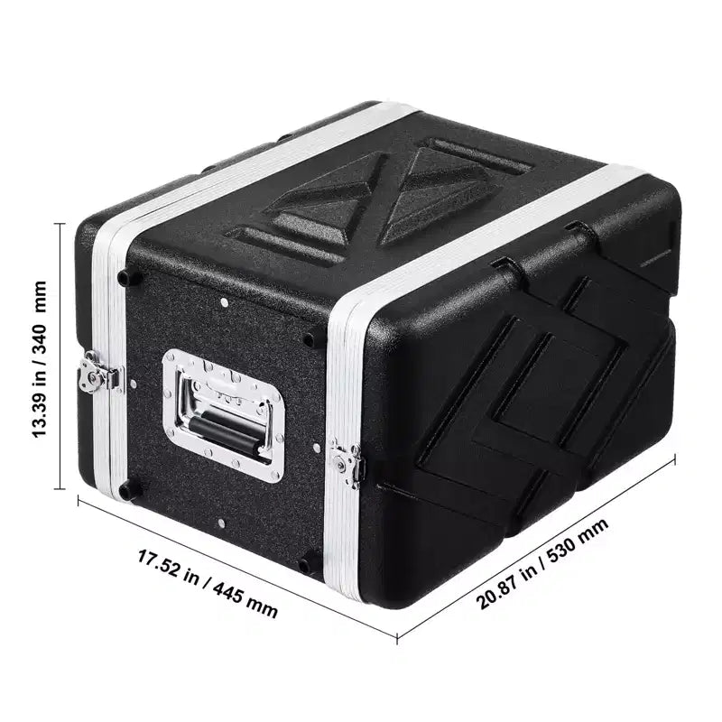 Étui rack 6U VEVOR, profondeur standard 14 pouces, armoire rack serveur avec construction en ABS, poignée, loquets papillon robustes, noir