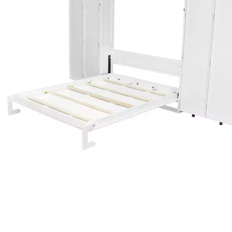 Lit escamotable Whisen Queen, grand rangement avec armoires push-pull et design élégant