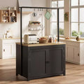 GustoWave 41 Kitchen Island with Storage, 1.2 Countertop with Double Shelves