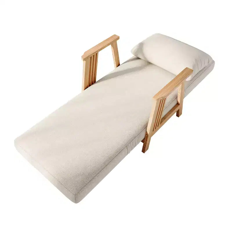 ATJafurn Fauteuils d'appoint pour salon, fauteuil de canapé moderne avec oreiller et cadre en bois, canapé-lit pliant 3 en 1 confortable pour chambre à coucher, bureau à domicile