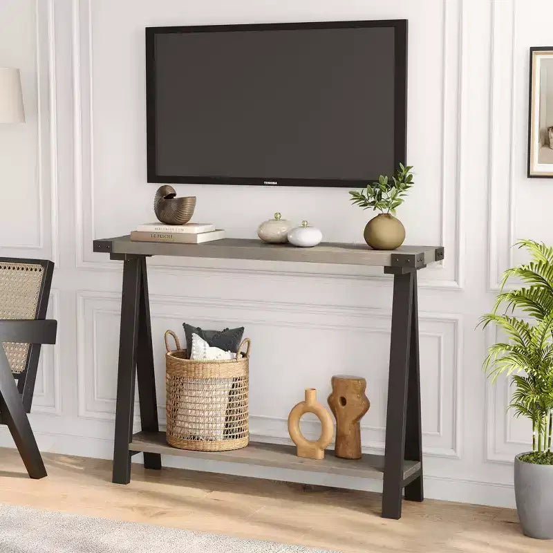 Console, table d'entrée à 2 niveaux avec rangement, console étroite dans le salon, petite table de couloir, table d'entrée principale