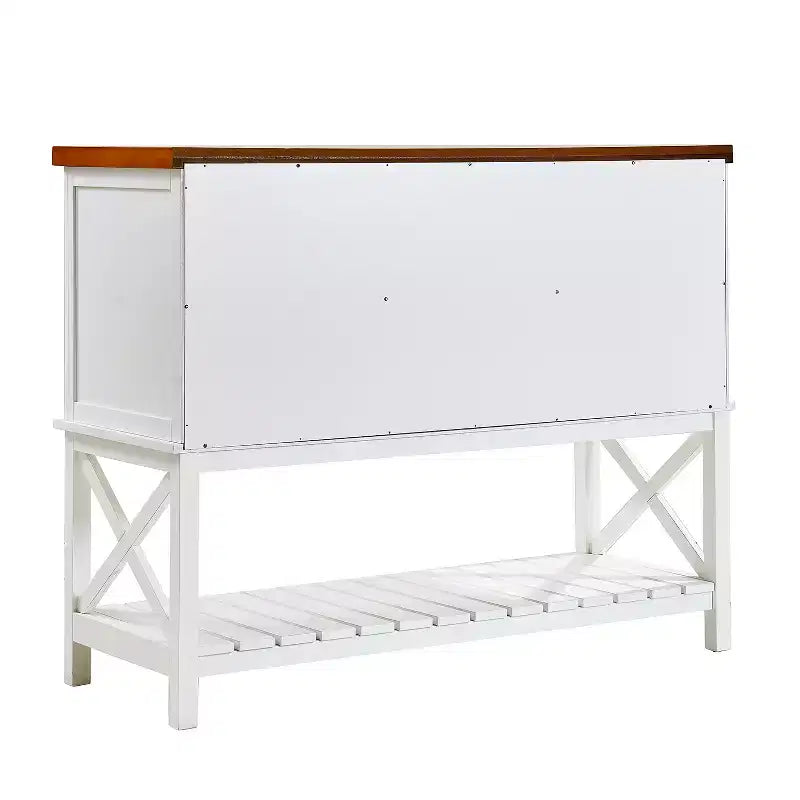 Buffet moderne GDFStudio Forster 47,5 en bois avec porte-bouteilles et tiroirs
