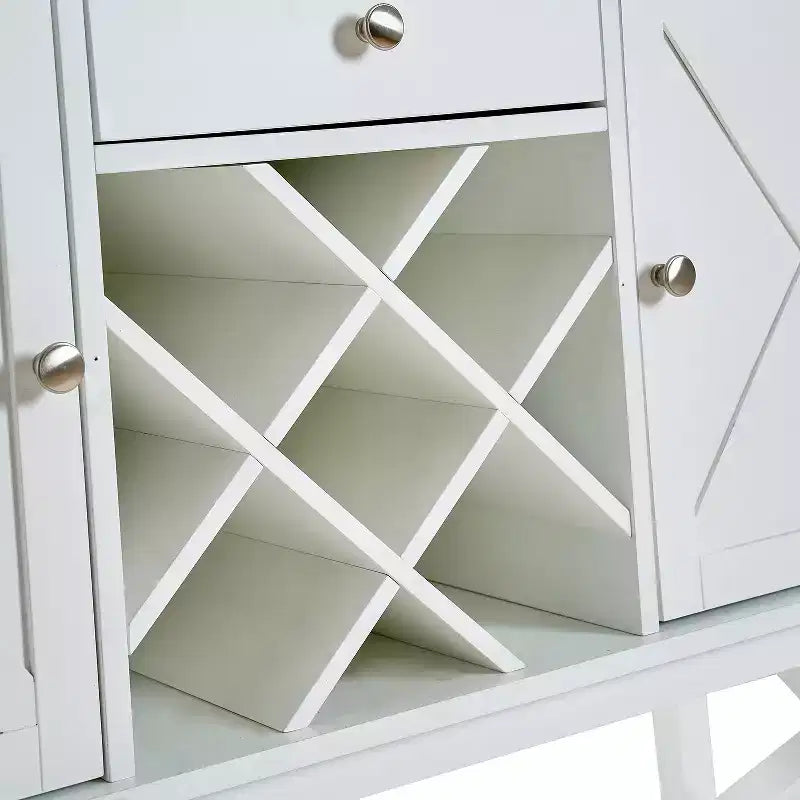 Buffet moderne GDFStudio Forster 47,5 en bois avec porte-bouteilles et tiroirs