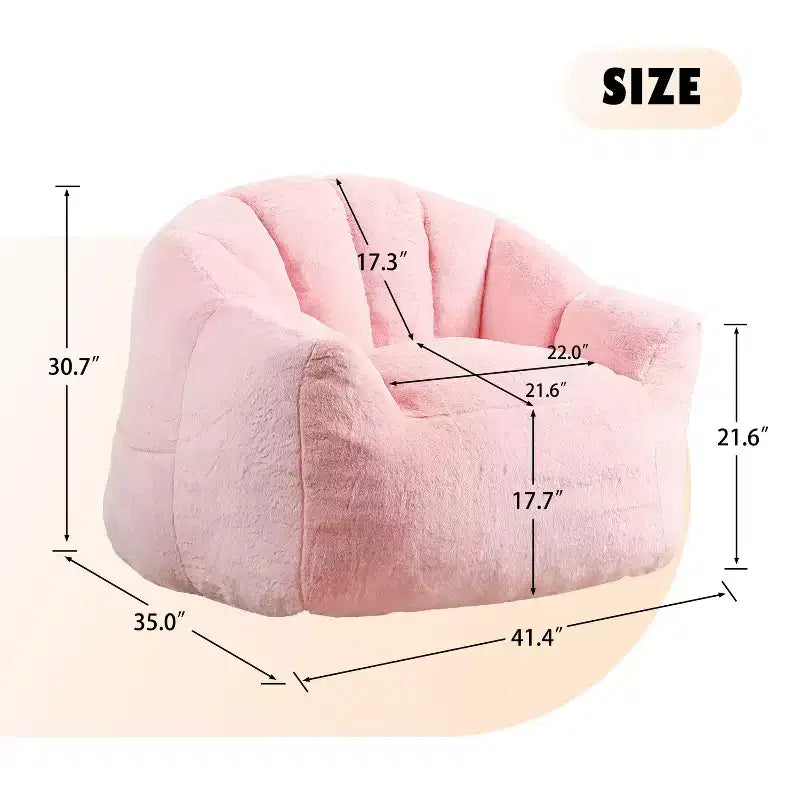 MAYEERTY Fauteuil Poire avec Accoudoirs en Mousse Haute Densité Confortable pour Adultes, Salon, Chambre à Coucher, Coin Lecture