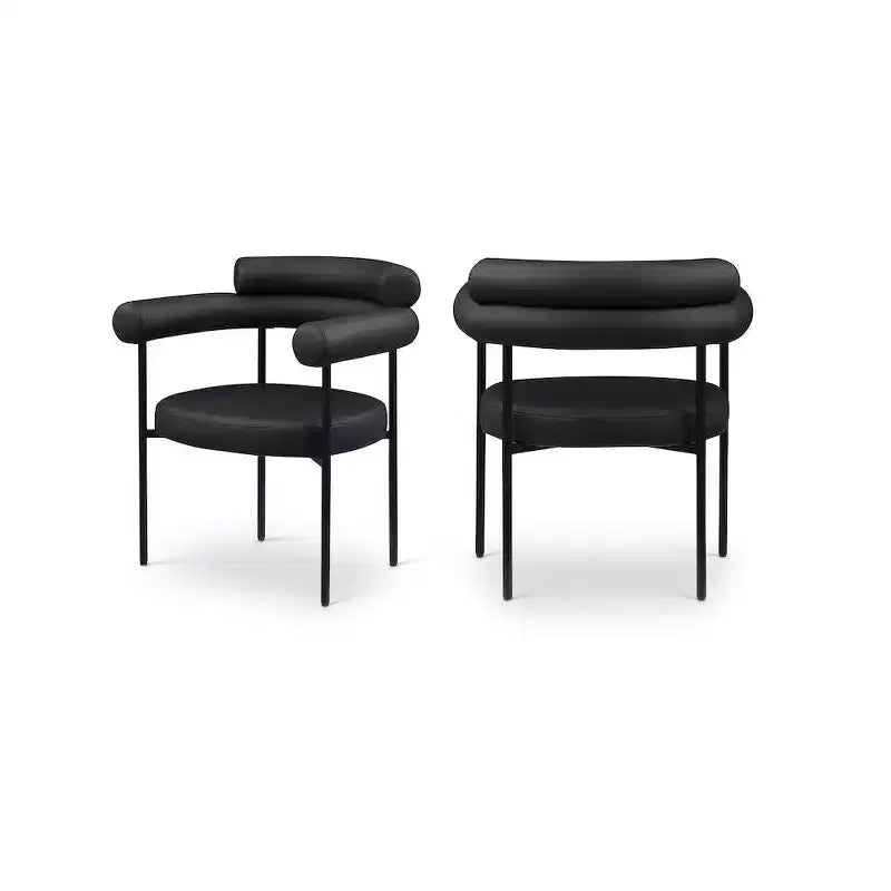 Meridian Furniture,Blake Vegan Leather Dining Chair, Set of 2