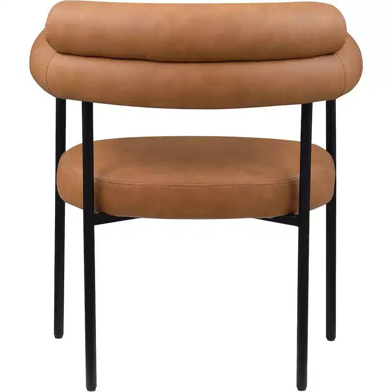 Meridian Furniture, Chaise de salle à manger Blake en cuir végétalien, Lot de 2